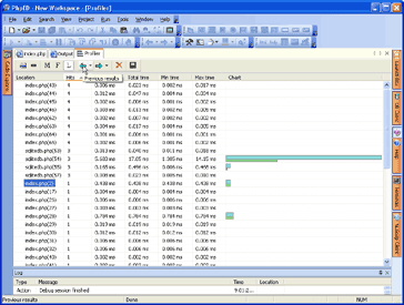 Viewing PHP profiles of previous runs