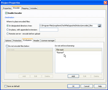 PHP Encode Exclusion Tab